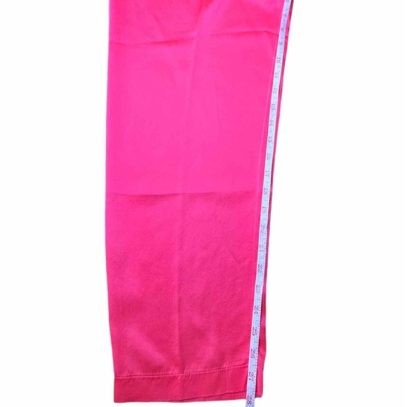 forte_forte Bright Pink Granadine Silk Cropped Pants - Picture 7 of 12